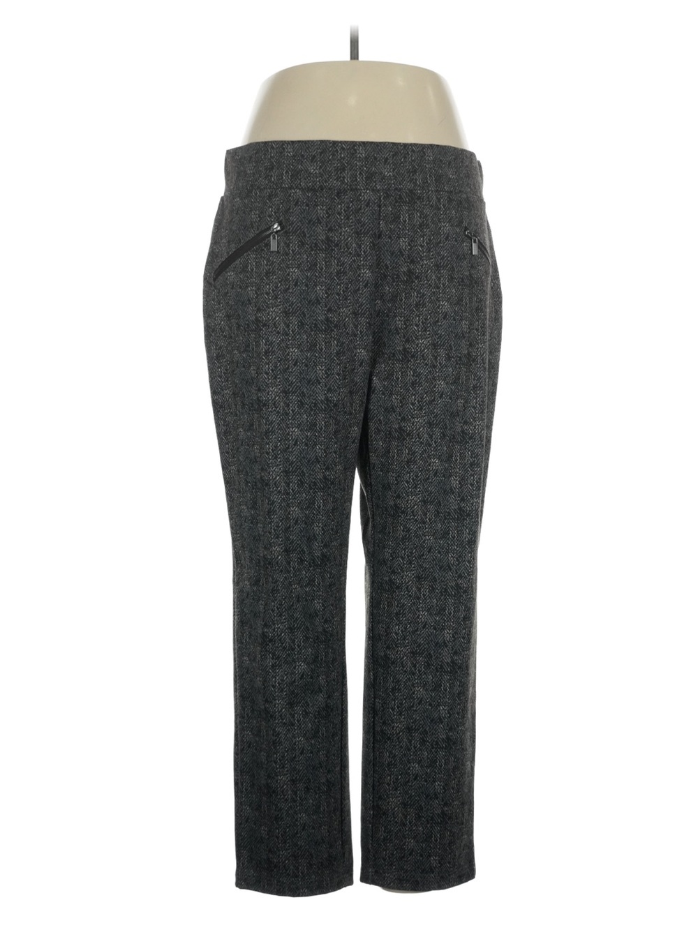 Skye's the Limit Gray Herringbone Women's Dress Pants
